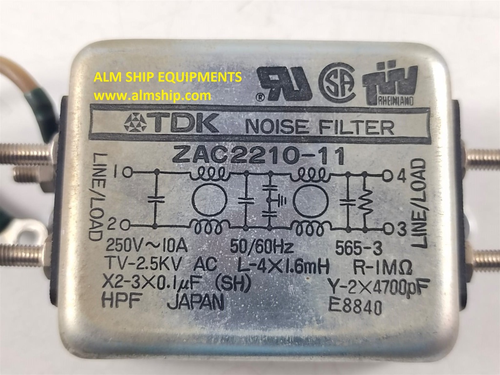 TDK ZAC2210-11 Noise Filter | ALM SHIP EQUIPMENTS